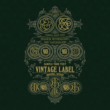 Eski vintage kartı ile çiçek süsleme - vektör