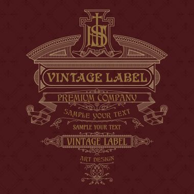 Eski vintage kartı ile çiçek süsleme - vektör