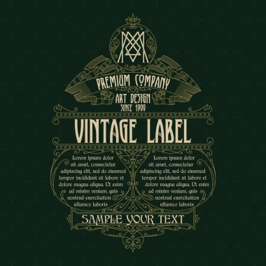 Eski vintage kartı ile çiçek süsleme - vektör