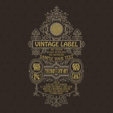 Eski vintage kartı ile çiçek süsleme - vektör