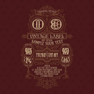 Eski vintage kartı ile çiçek süsleme - vektör