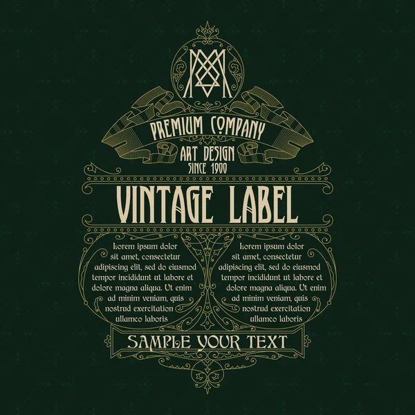 Eski vintage kartı ile çiçek süsleme - vektör