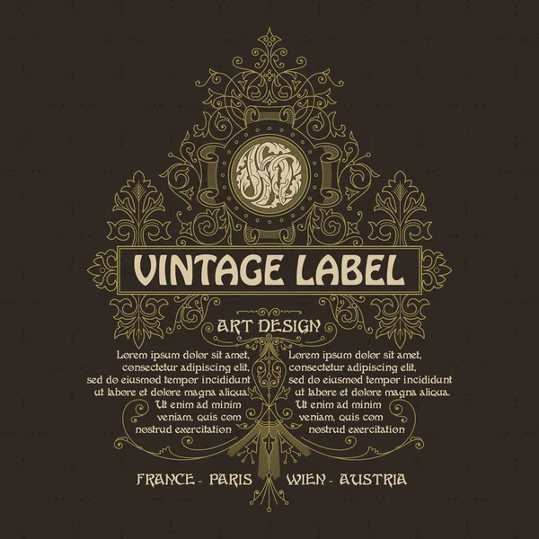 Eski vintage kartı ile çiçek süsleme - vektör