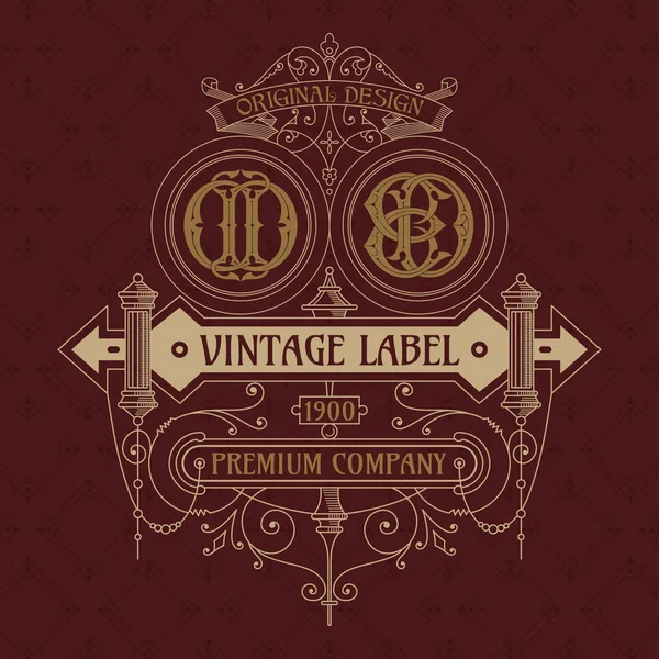 Eski vintage kartı ile çiçek süsleme - vektör