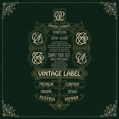 Eski vintage kartı ile çiçek süsleme - vektör