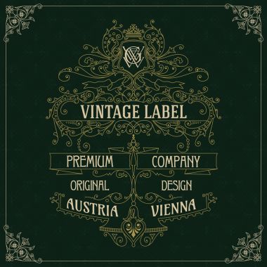 Eski vintage kartı ile çiçek süsleme - vektör