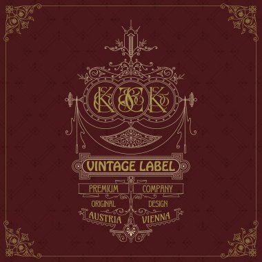 Eski vintage kartı ile çiçek süsleme - vektör