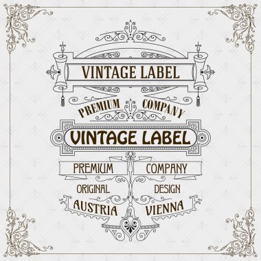 Eski vintage kartı ile çiçek süsleme - vektör