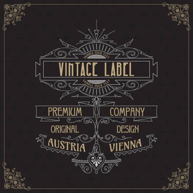 Eski vintage kartı ile çiçek süsleme - vektör