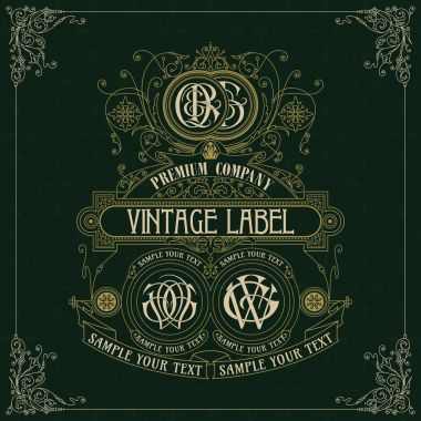 Eski vintage kartı ile çiçek süsleme - vektör