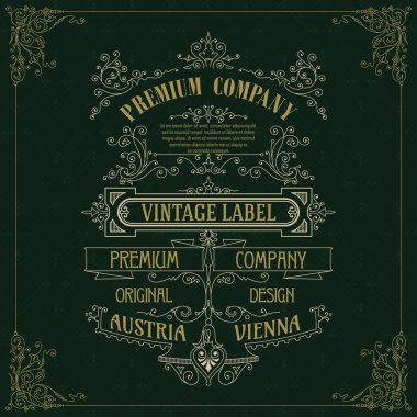 Eski vintage kartı ile çiçek süsleme - vektör