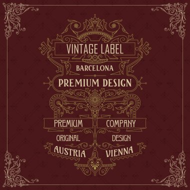 Eski vintage kartı ile çiçek süsleme - vektör