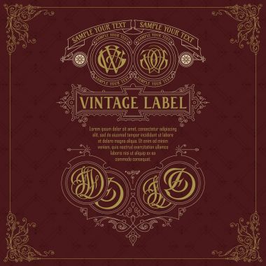 Eski vintage kartı ile çiçek süsleme - vektör