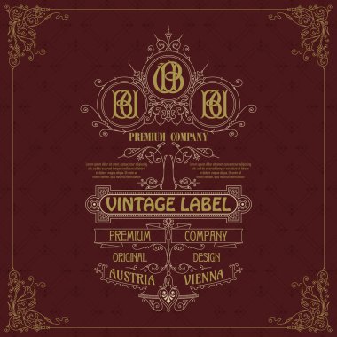 Eski vintage kartı ile çiçek süsleme - vektör