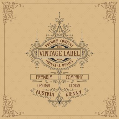 Eski vintage kartı ile çiçek süsleme - vektör