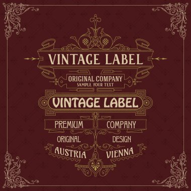 Eski vintage kartı ile çiçek süsleme - vektör