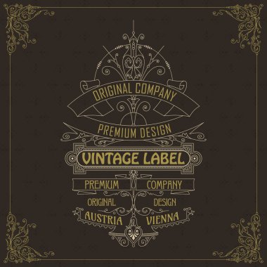 Eski vintage kartı ile çiçek süsleme - vektör