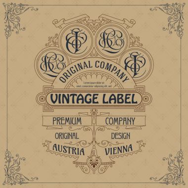 Eski vintage kartı ile çiçek süsleme - vektör