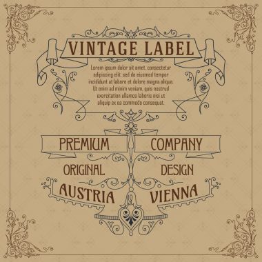 Eski vintage kartı ile çiçek süsleme - vektör