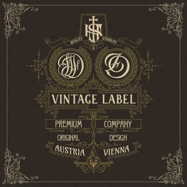 Eski vintage kartı ile çiçek süsleme - vektör