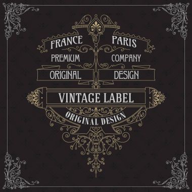 Eski vintage kartı ile çiçek süsleme - vektör