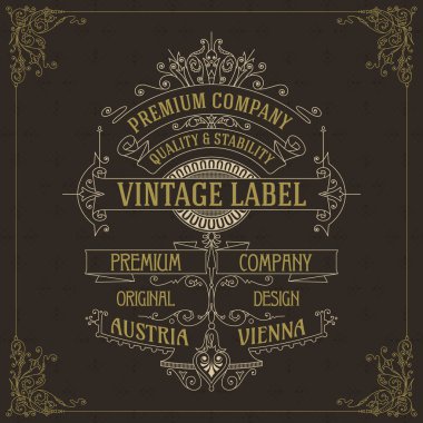 Eski vintage kartı ile çiçek süsleme - vektör