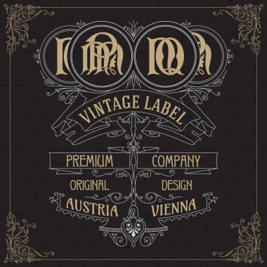 Eski vintage kartı ile çiçek süsleme - vektör