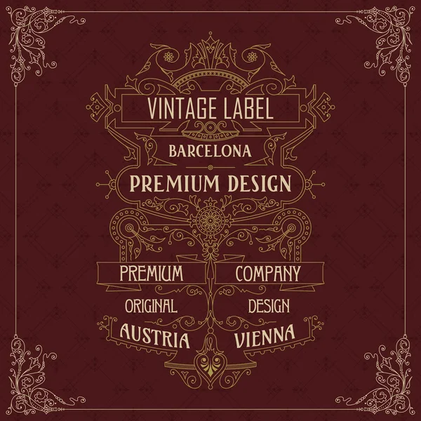 Eski vintage kartı ile çiçek süsleme - vektör