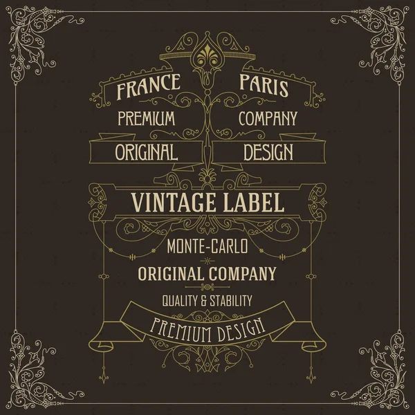 Eski vintage kartı ile çiçek süsleme - vektör