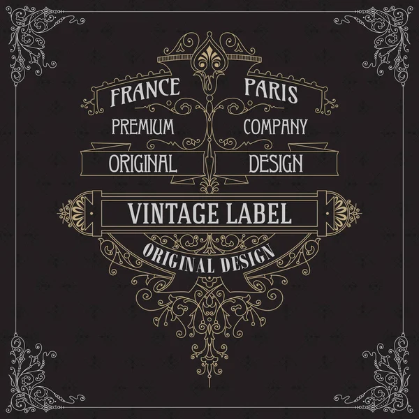 Eski vintage kartı ile çiçek süsleme - vektör