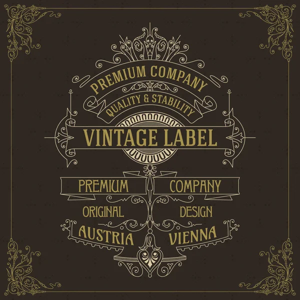 Eski vintage kartı ile çiçek süsleme - vektör