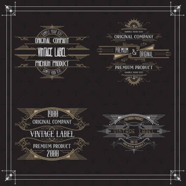 Vintage tipografik etiket sigorta primi