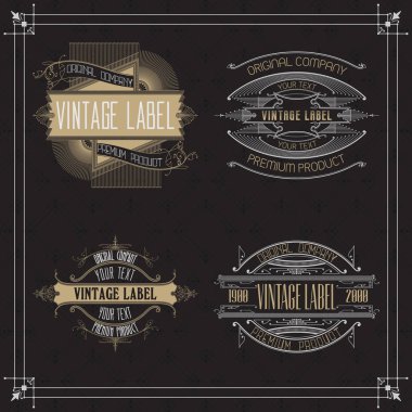 Vintage tipografik etiket sigorta primi