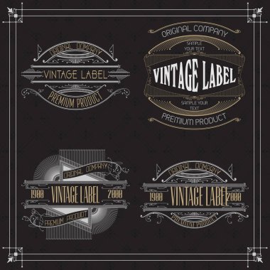 Vintage tipografik etiket sigorta primi