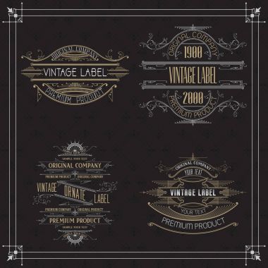 Vintage tipografik etiket sigorta primi