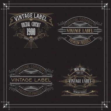 Vintage tipografik etiket sigorta primi