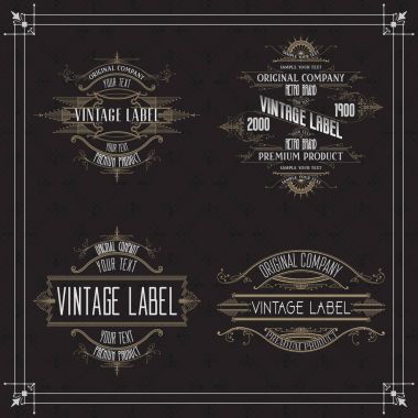 Vintage tipografik etiket sigorta primi