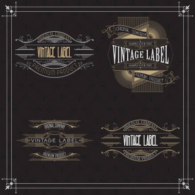 Vintage tipografik etiket sigorta primi