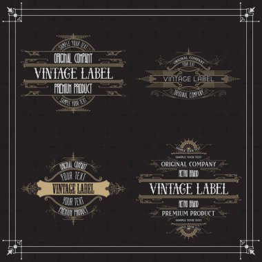 Vintage tipografik etiket sigorta primi