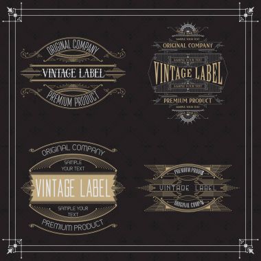 Vintage tipografik etiket sigorta primi