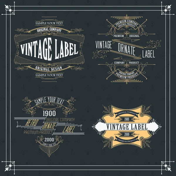 Vintage typographic label premium — Stock Vector