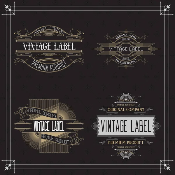 Premium etichetta tipografica vintage — Vettoriale Stock