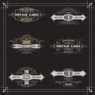 Vintage tipografik etiket sigorta primi