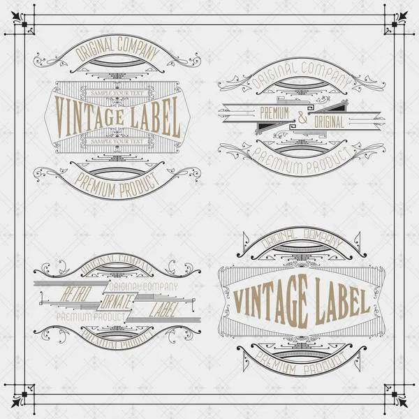 Vintage typographic label premium — Stock Vector