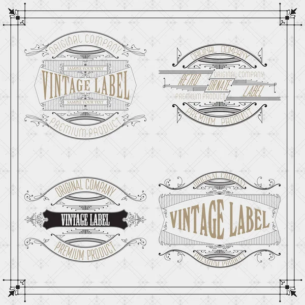 Étiquette typographique vintage premium — Image vectorielle