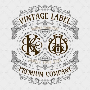 Çiçek süsleme ile eski vintage kartı 