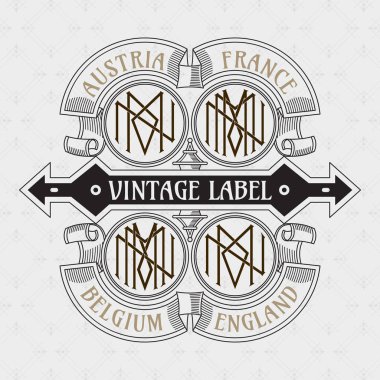 Çiçek süsleme ile eski vintage kartı 