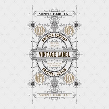 Çiçek süsleme ile eski vintage kartı 