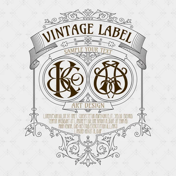 Çiçek süsleme ile eski vintage kartı 