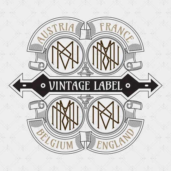 Çiçek süsleme ile eski vintage kartı 